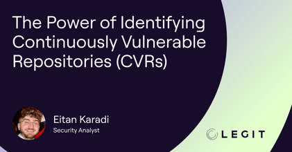 Legit Security is redefining application security by analyzing CVRs, helping enterprises prevent vulnerabilities from recurring in their SDLC.