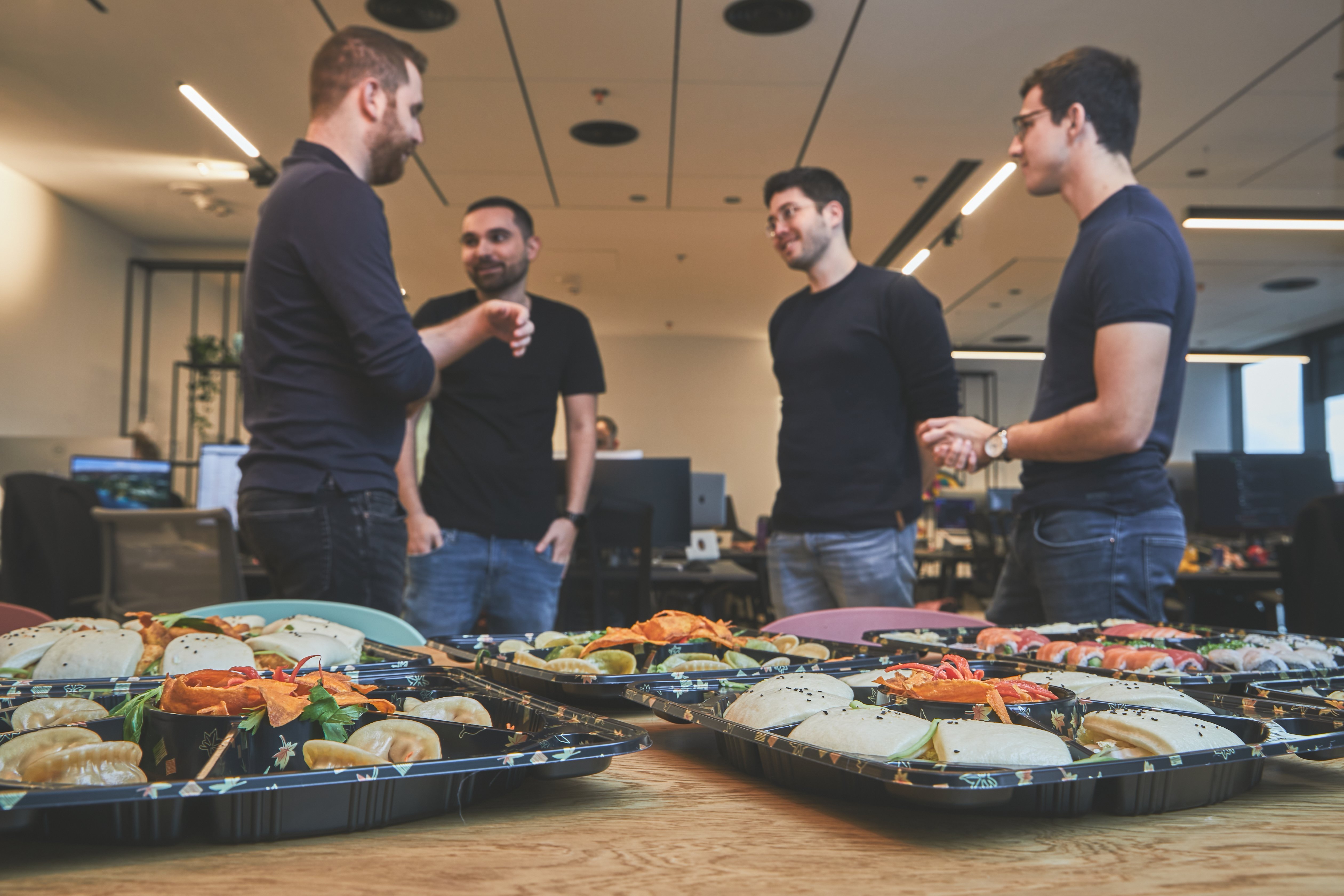 People with food on the table