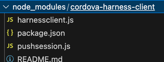Cordova-harness-client