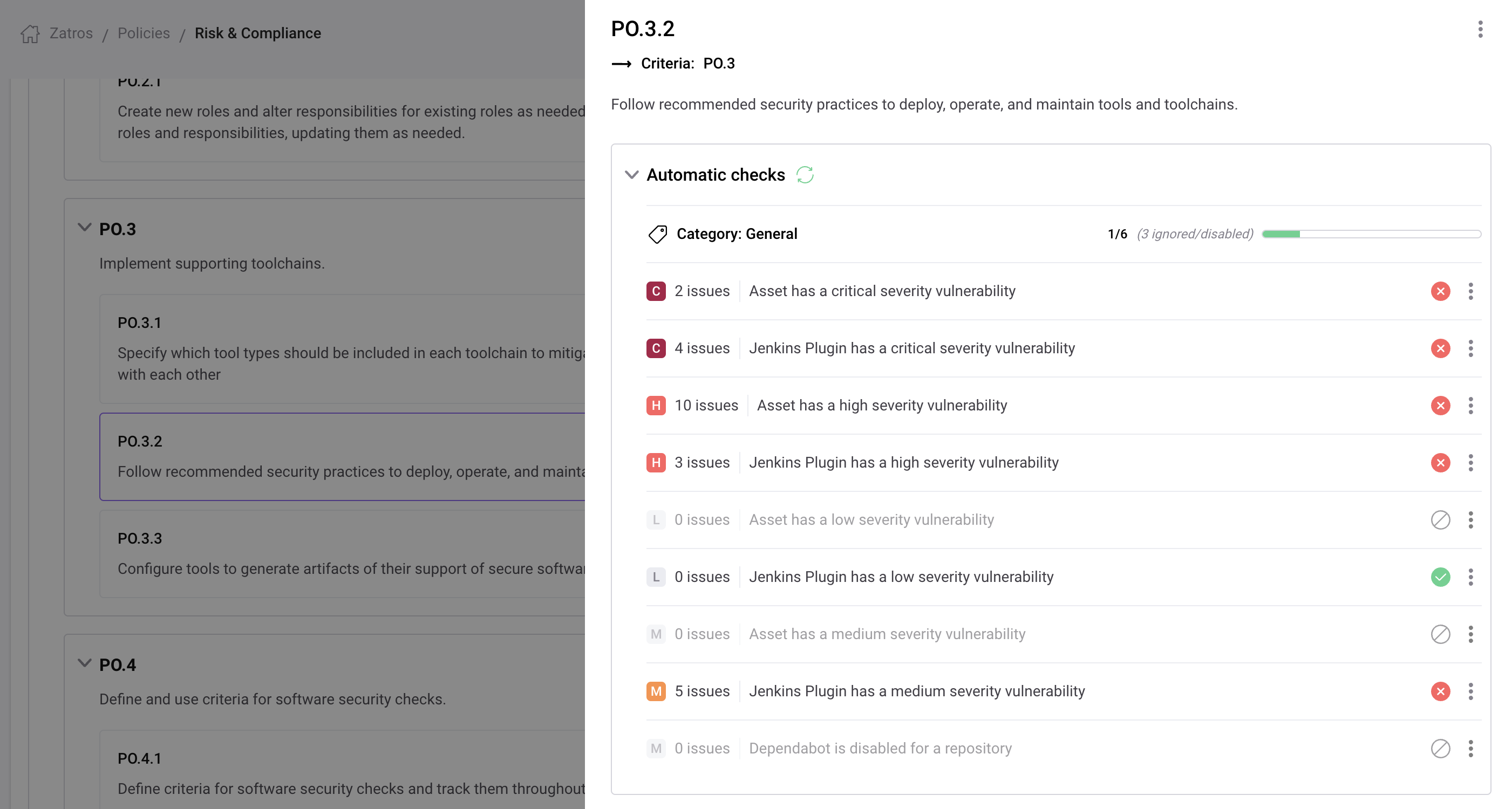 Legit Security Platform - Risk and Compliance - PO.3.2