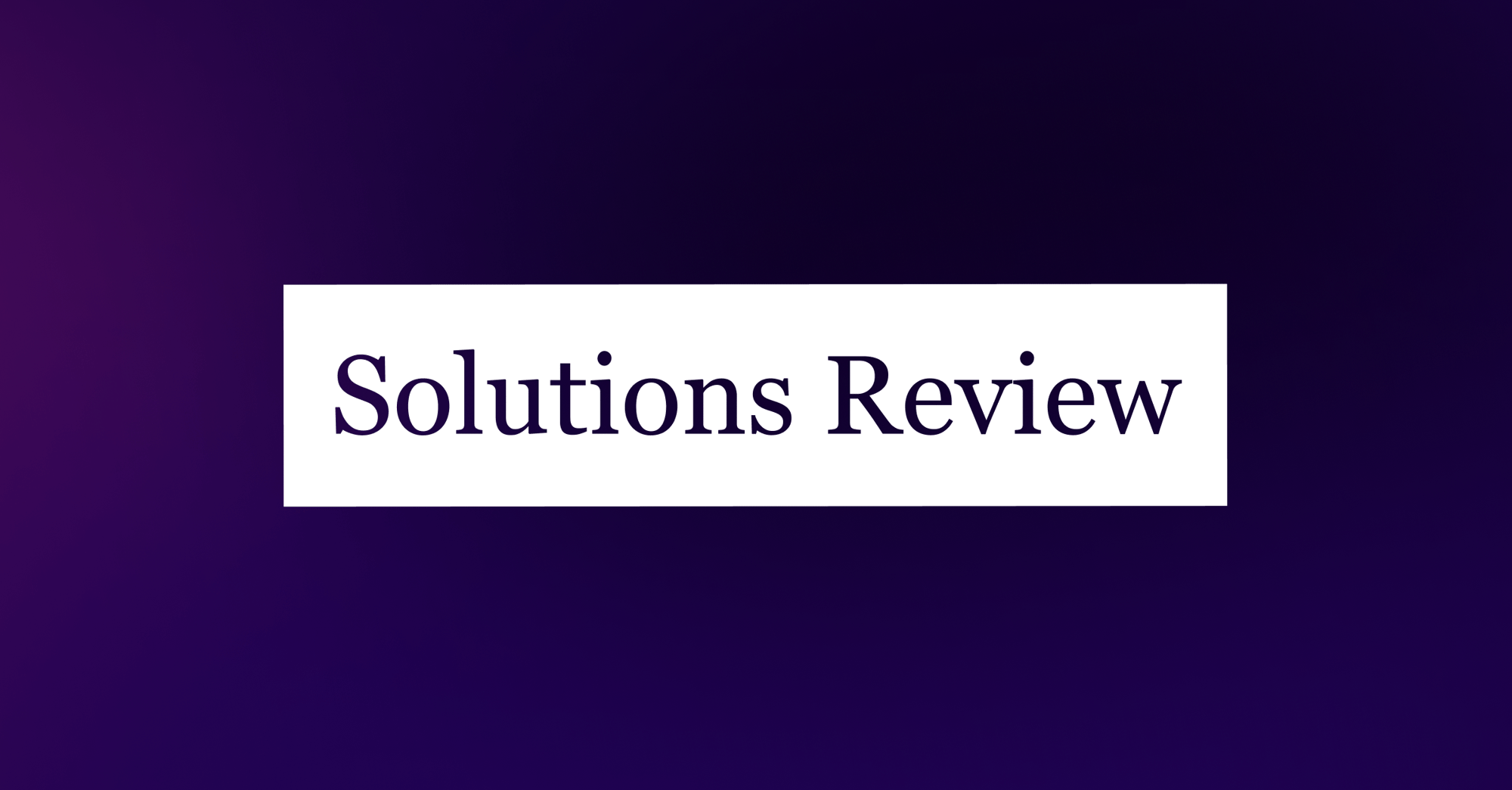 Solutions Review