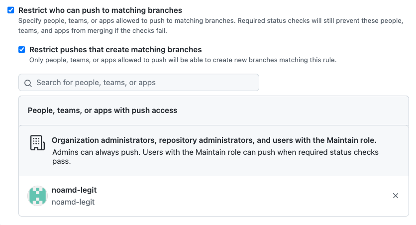 secure settings for branch naming protection strategy