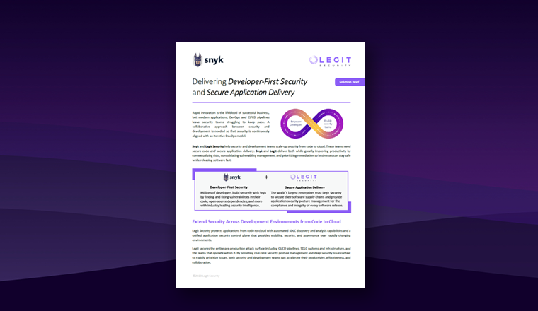 Legit-Snyk Joint Solution Brief