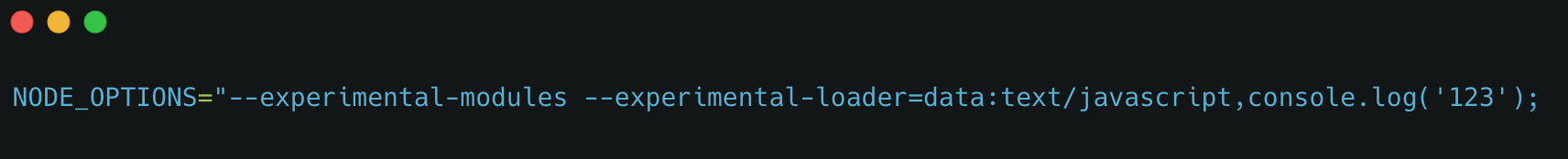 Node Options with Experimental Modules and Loader Example